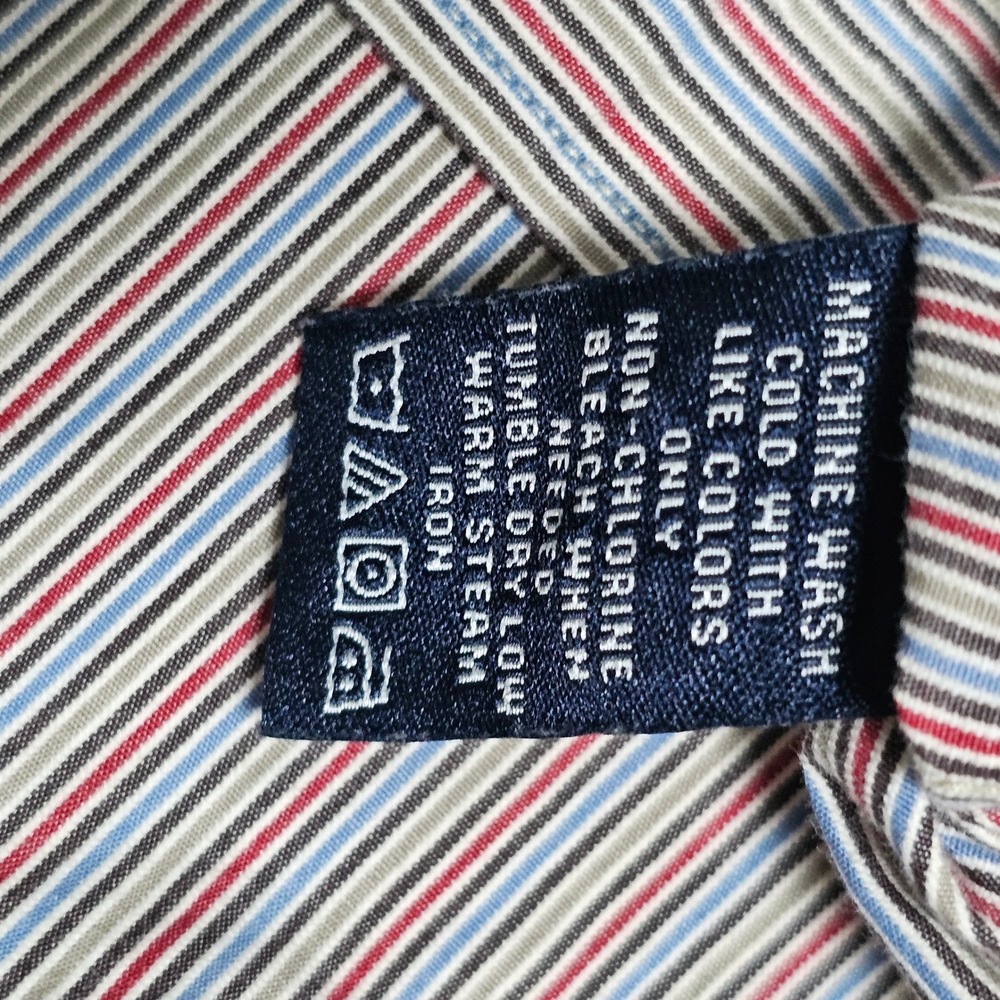 Austin Reed London Mens Large Multi Color Striped 100s 2-Ply Cotton Button Down - Picture 5 of 12